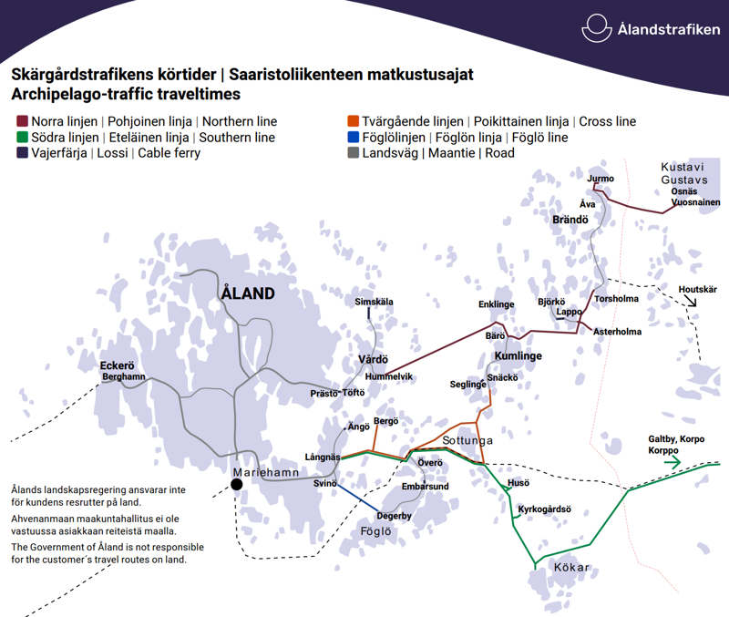 Карта паромов Ålandstrafiken.  Источник: https://www.alandstrafiken.ax/sites/default/files/2025-01/kartbild_korstrackor.pdf