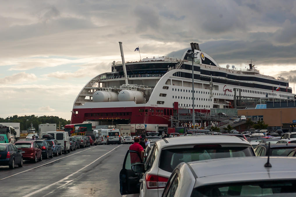 Boarding a ferry