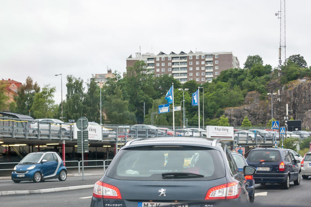 Leaving ferry terminal