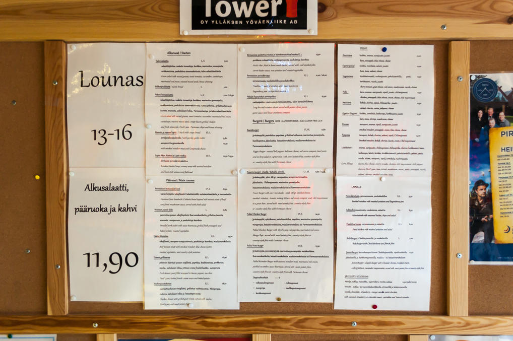 Restaurant menu