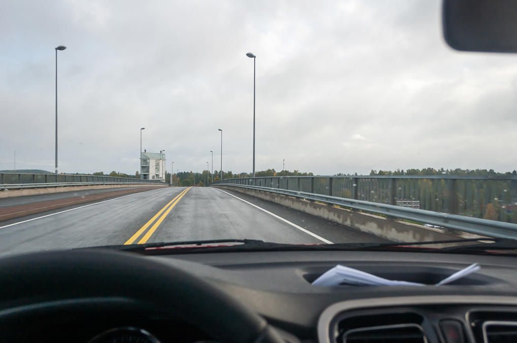 Driving on Puumala Bridge