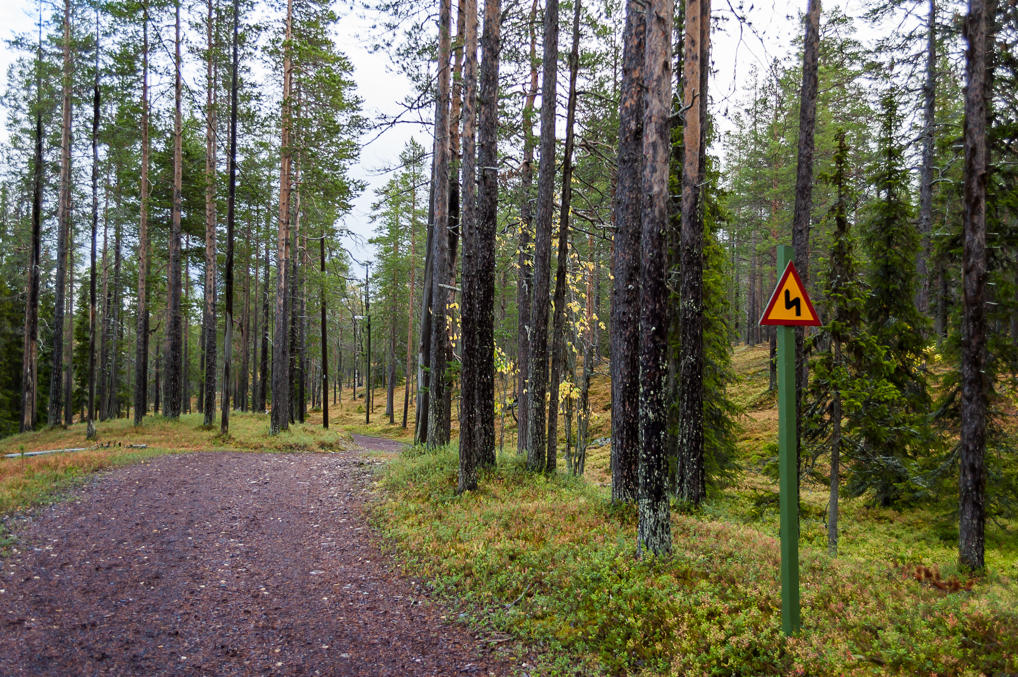 Skiing road signs