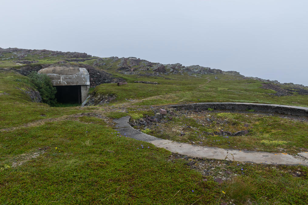 Destroyed German fortifications near Kibergneset Cape on Varanger Peninsula