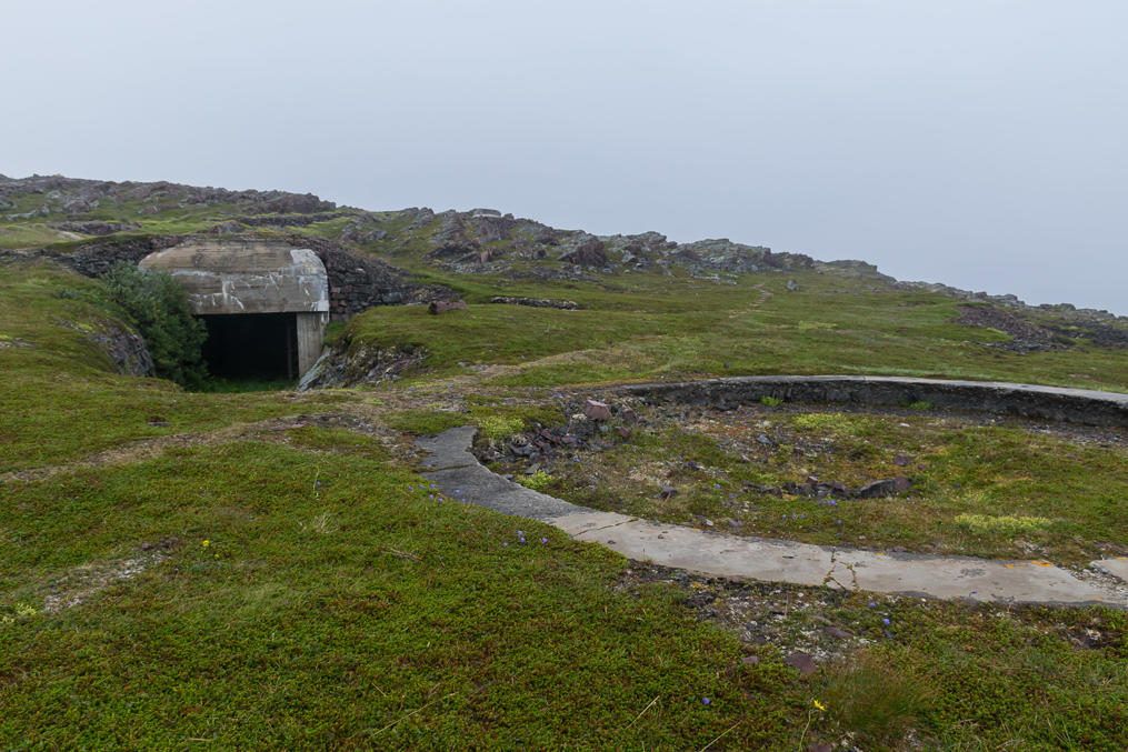 Destroyed German fortifications near Kibergneset Cape on Varanger Peninsula