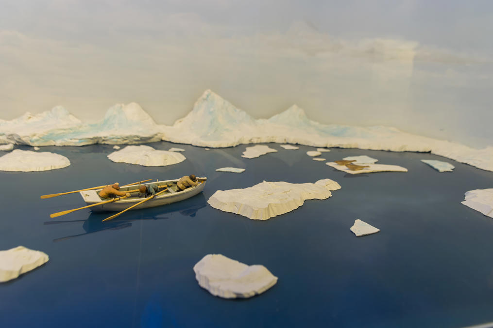 Тюлений промысел, как он показан в Арктическом музее в Тромсё