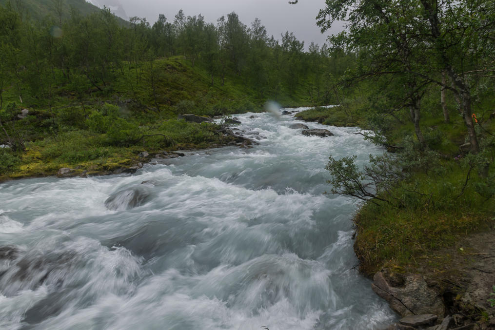 Steindalselva River in Lyngen Alps