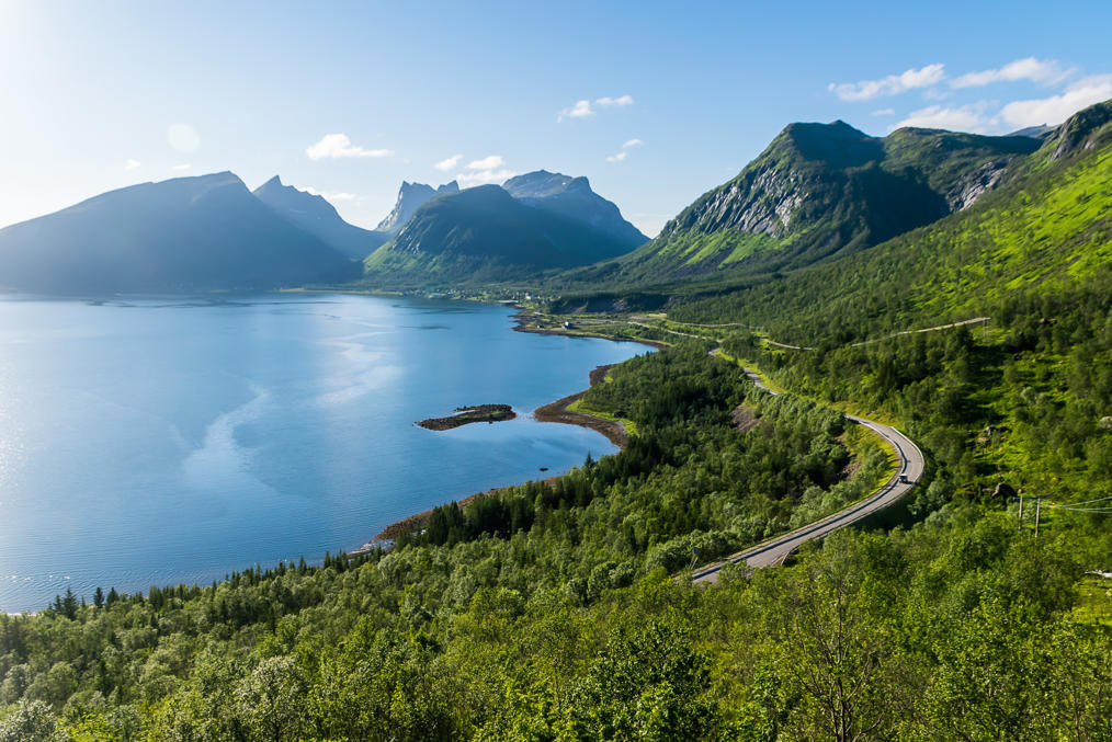 View from Bergsbotn rest area on Senja Island