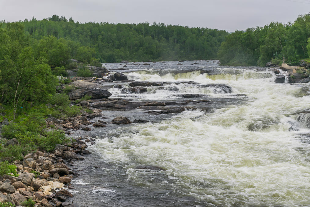 Skoltefossen waterfall in Neiden village