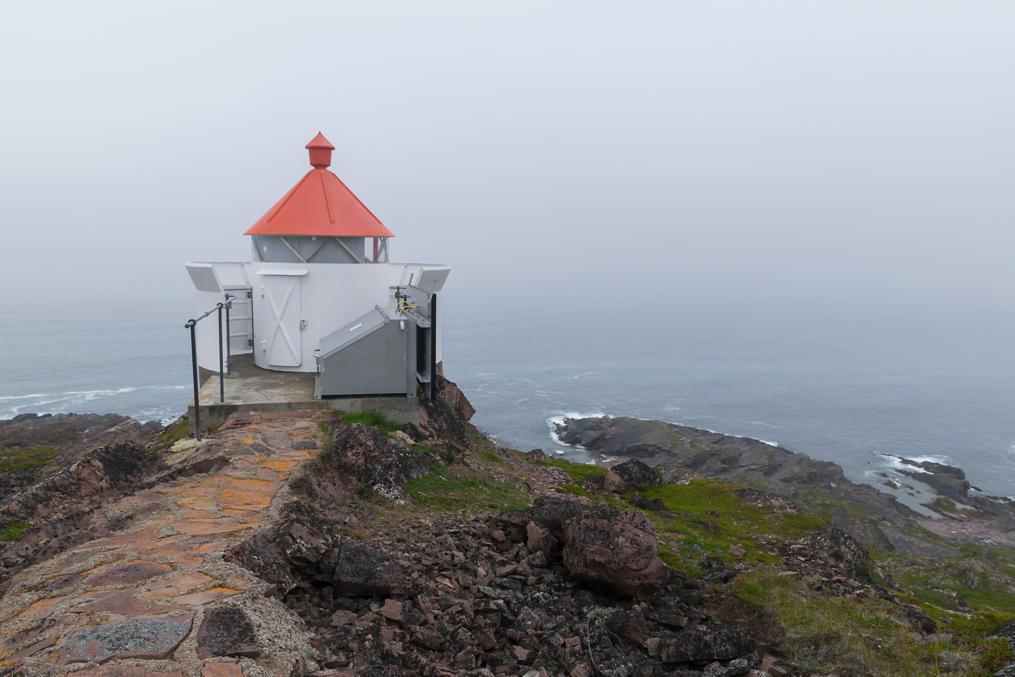 Tiny automated lighthouse at Kibergneset Cape