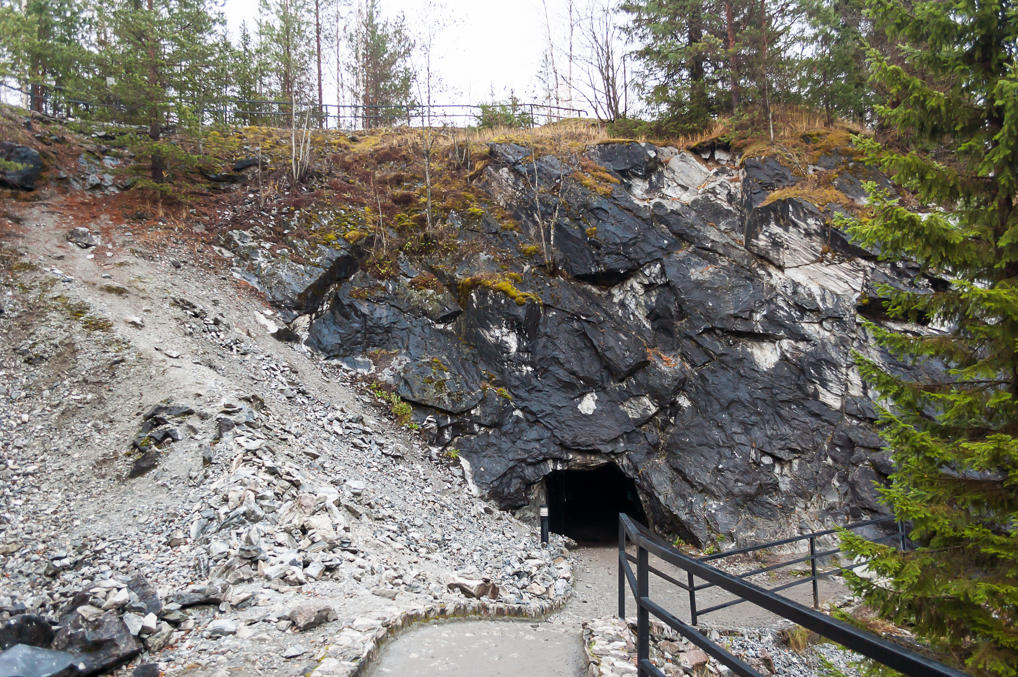 Mine at Ruskeala marble quarry