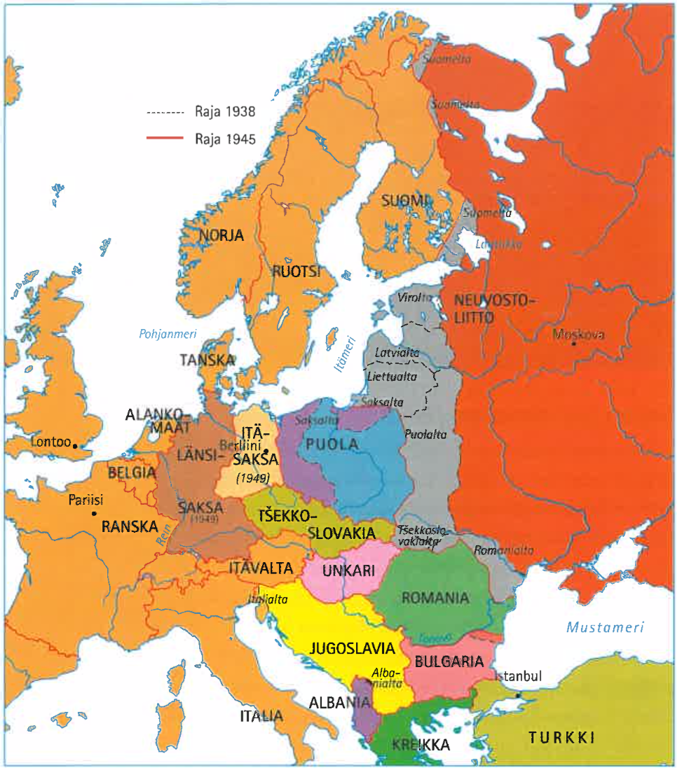 Основные территориальные изменения после Второй Мировой войны.