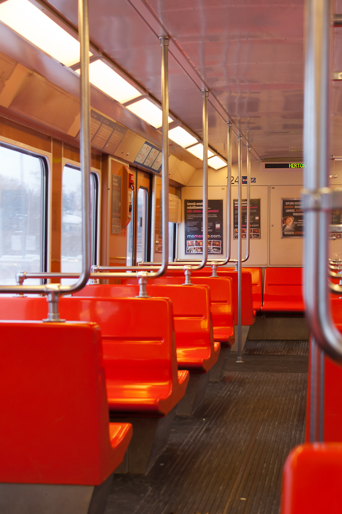 M100 metro train interior