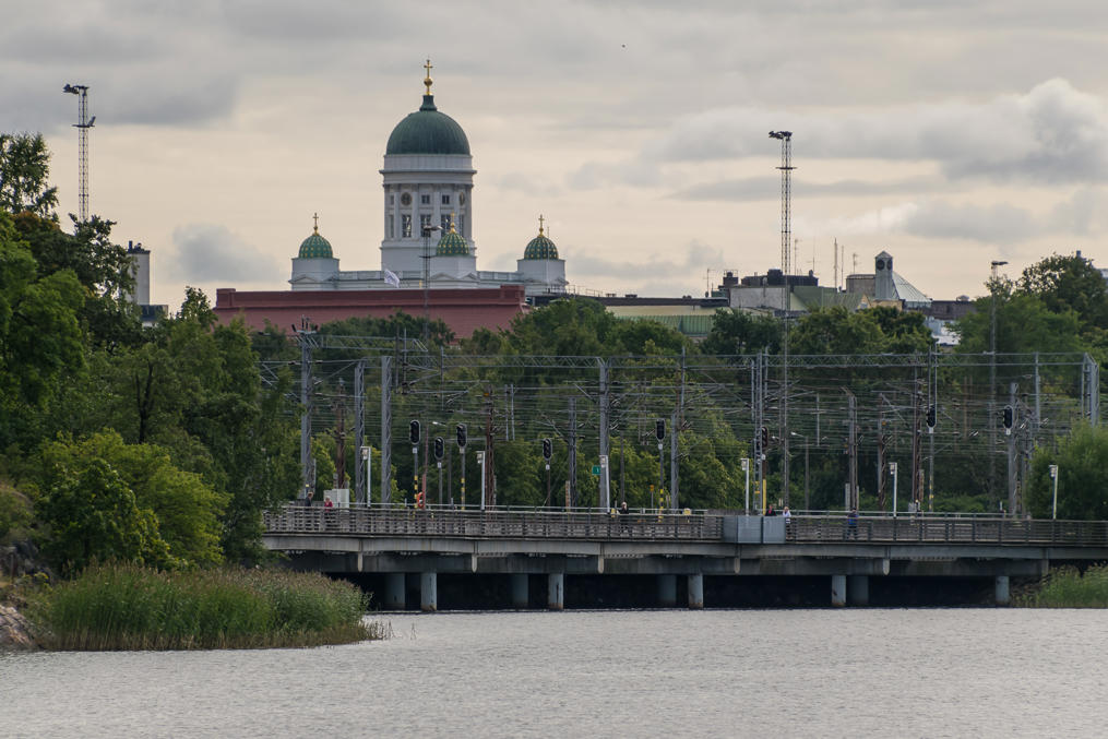 Пути рядом с вокзалом Хельсинки