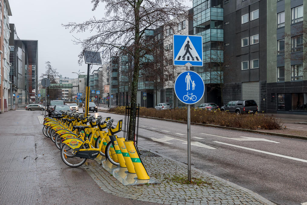 City bike station at Leppävaara, Espoo