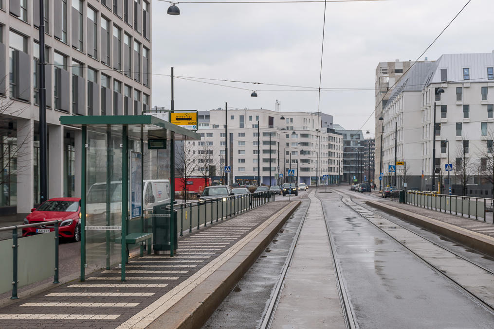 Tram stops in Jätkäsaari