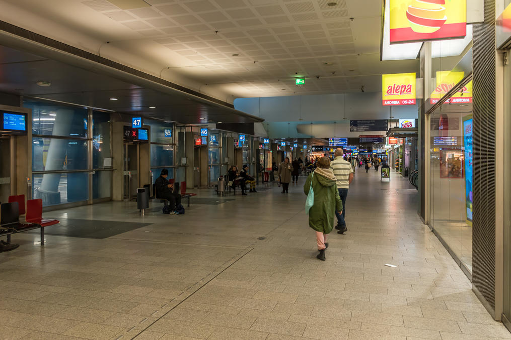 Undeground bus terminal in Kamppi