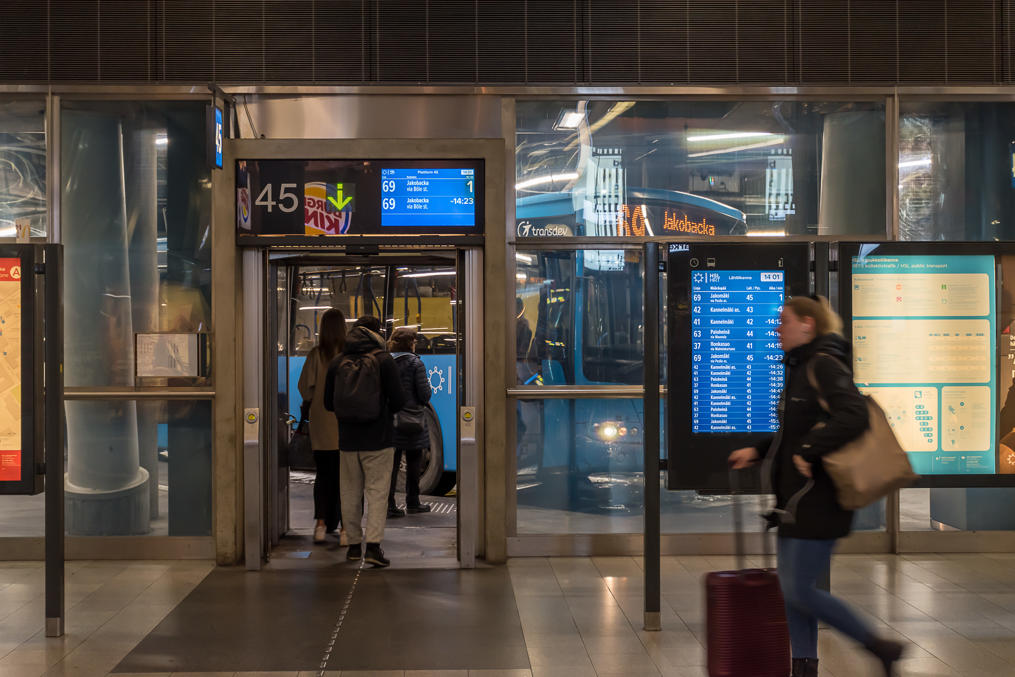 Exit to a bus in Kamppi terminal