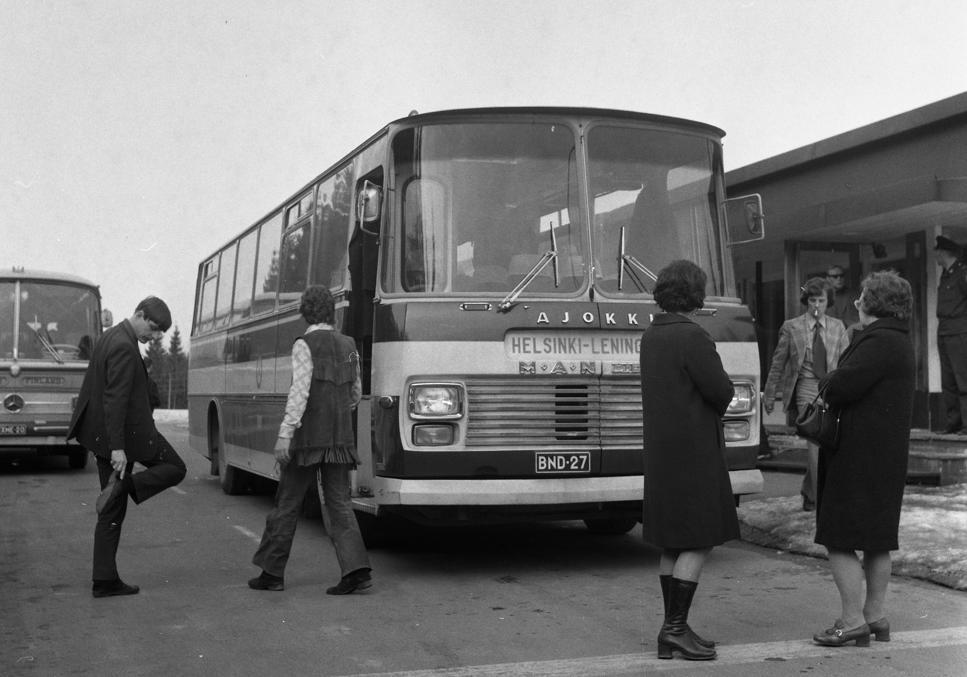Финские автобусы в Ваалимаа в 1970 году