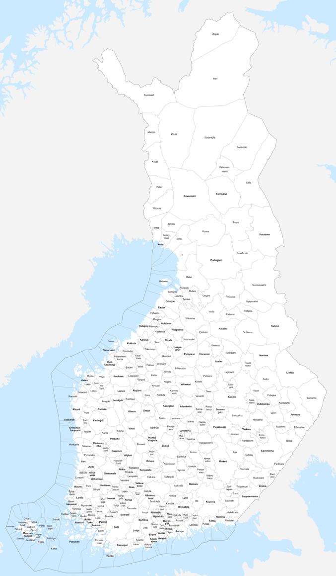 Finnish municipalities as of 2023