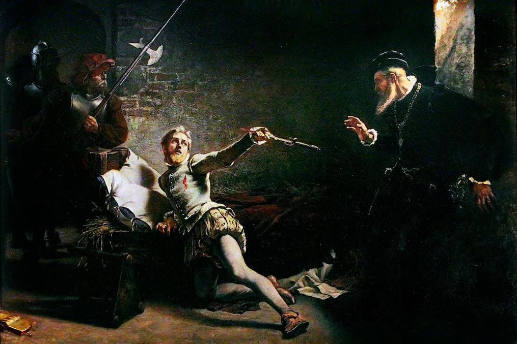Густав Седерстрём, "Убийства Стуре" — на картине убийством Эриком своих приближенных