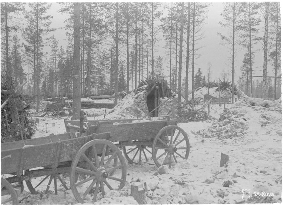 Остатки котла в Саунаярви 14.3.1940.  Источник: фотоархив SA-Kuva, фото 7341