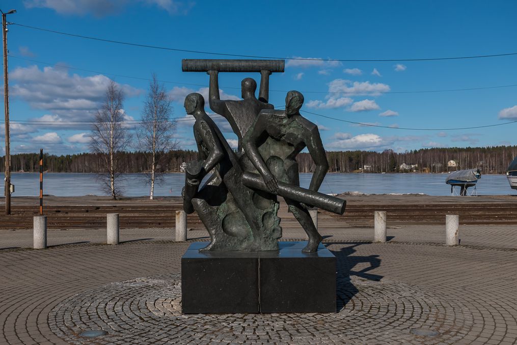 Суолахти, Финляндия. Музейная станция железного канала между озерами и ее alt