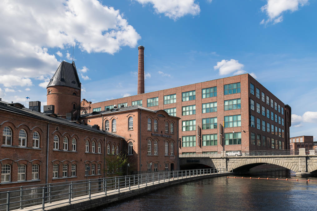 Frenckell factory, in the foreground in front of the bridge (2016)