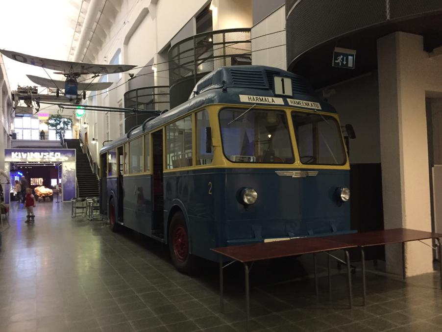 Тамперский троллейбус в музее Vapriikki