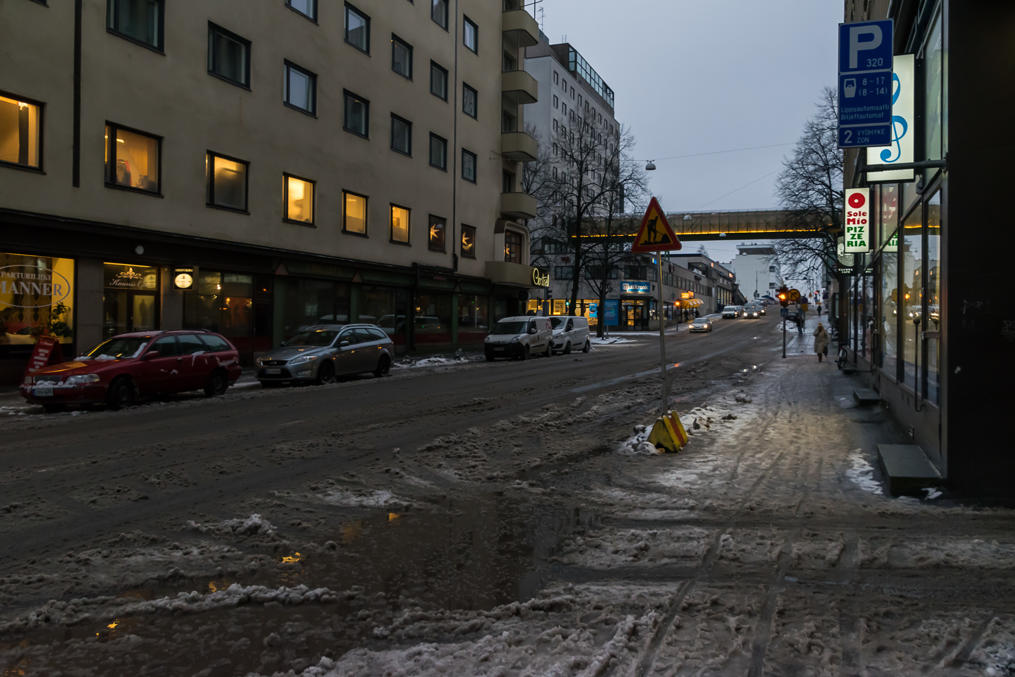 Tietenkään Vaasa ei aina ole talven ihmemaa, ja talvella on välillä loskaa tai jäisiä jalkakäytäviä