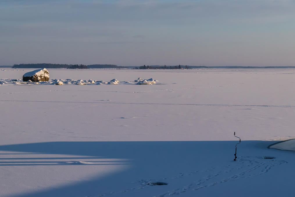 Ice fishing in the Kvarken Archipelago