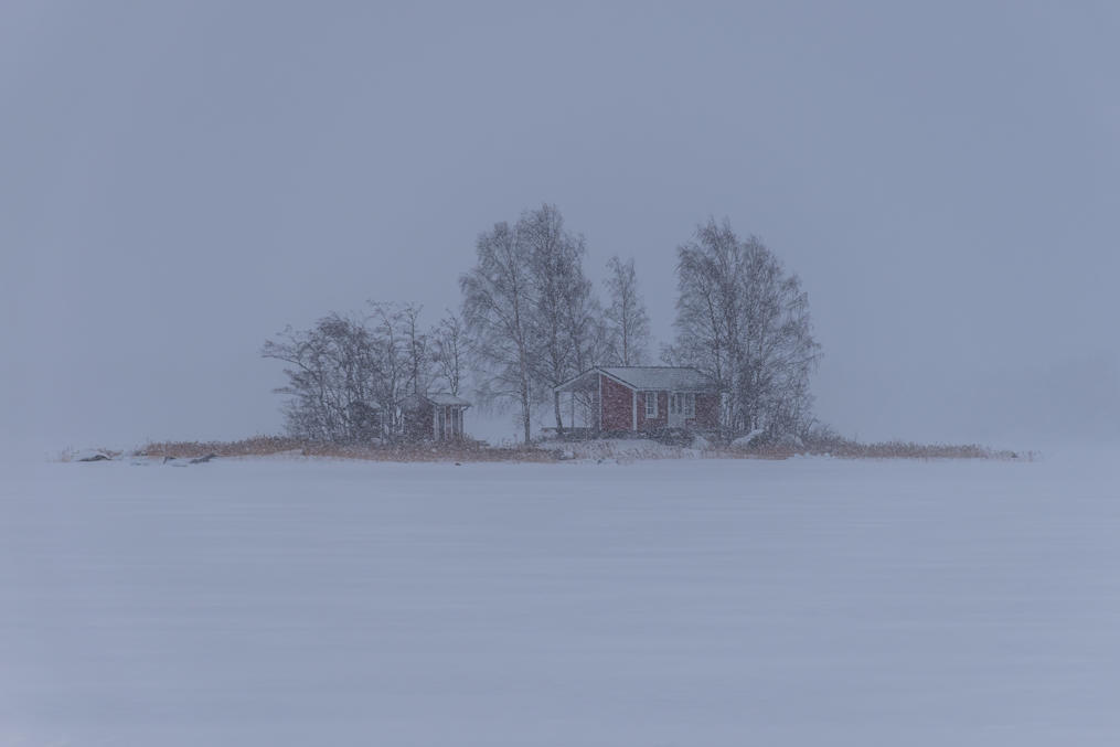 Most islands of various archipelagoes have only private summer residences, reachable by own boat in summer or by ice roads in winter.  Even a tiny island can have a cottage or two