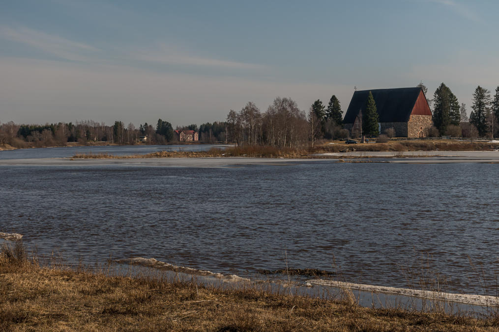 Kyrönmaa. Isokyrö medieval church at Kyrö River.  This and the followng picture are taken outside Vaasa and Korsholm limits